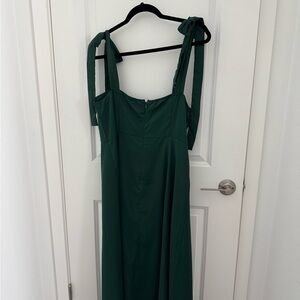 NWT! Cider Green Midi Dress with slit for Wedding Guest